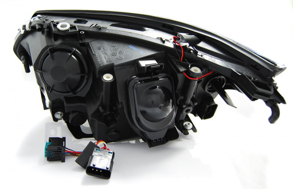 LED Angel Eyes Scheinwerfer für BMW 5er E60/E61 03-07 schwarz
